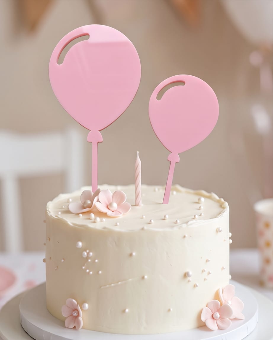 Acryl Cake Topper "Luftballons" im 3er-Set | Tortendeko
