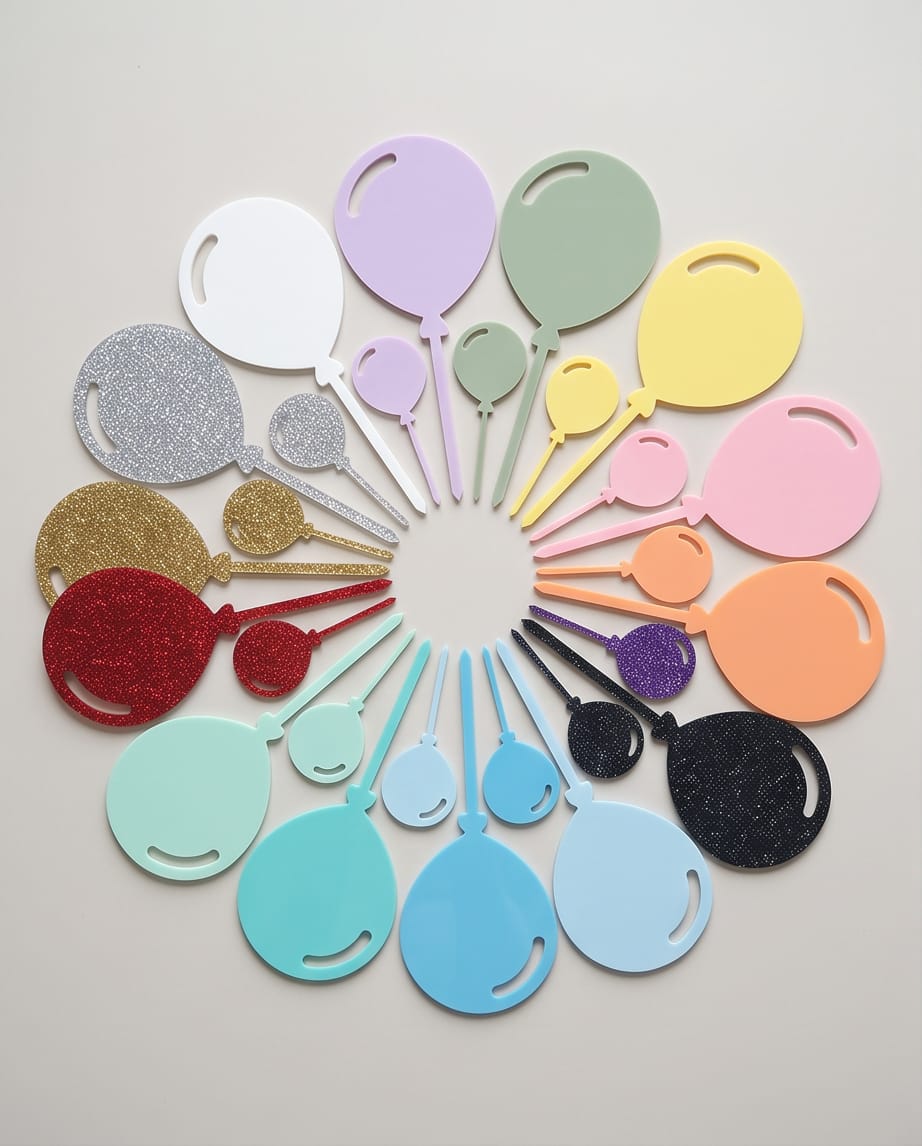 Acryl Cake Topper "Luftballons" im 3er-Set | Tortendeko