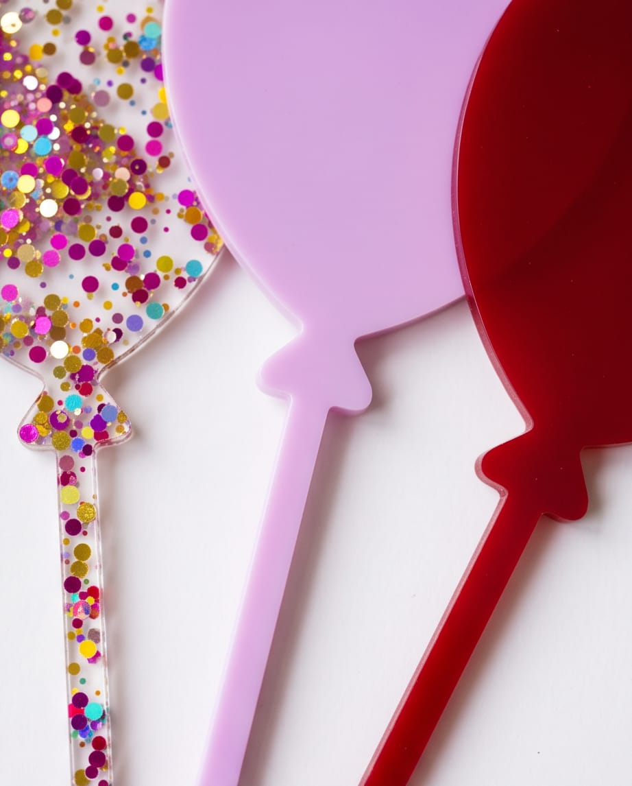 Acryl Cake Topper "Luftballons" im 3er-Set | Tortendeko