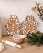 Deko-Aufsteller "Lebkuchen-Paar" im 2er-Set | Holz & 3D-Acryl
