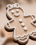 Deko-Aufsteller "Lebkuchen-Paar" im 2er-Set | Holz & 3D-Acryl