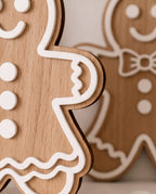 Deko-Aufsteller "Lebkuchen-Paar" im 2er-Set | Holz & 3D-Acryl