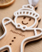 Personalisierter Lebkuchen-Anhänger | Holz & 3D-Acryl | 3 Varianten