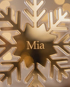 Personalisierte 3D-Schneeflocke aus Spiegel-Acryl | Doppellagiger Christbaumschmuck