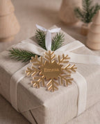 Personalisierte 3D-Schneeflocke aus Spiegel-Acryl | Doppellagiger Christbaumschmuck