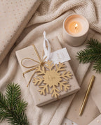 Personalisierte 3D-Schneeflocke aus Spiegel-Acryl | Doppellagiger Christbaumschmuck