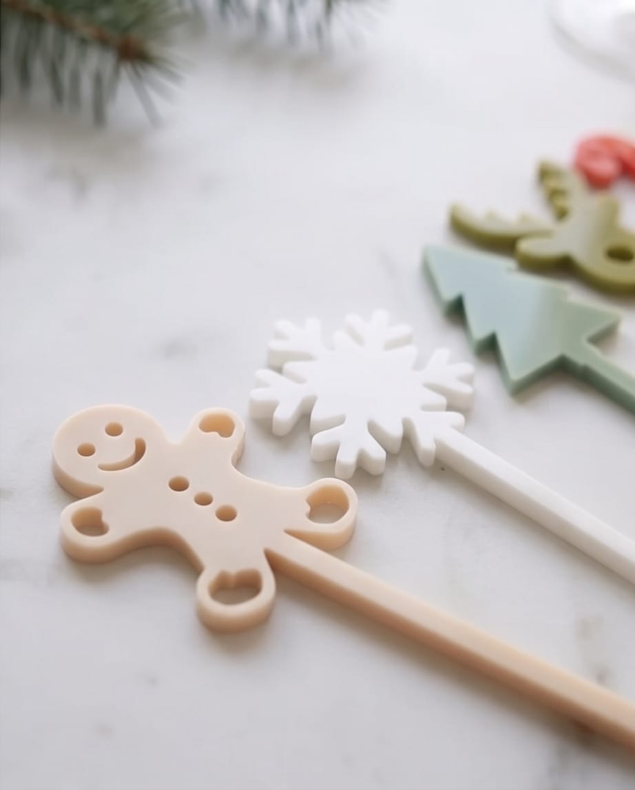 Design Getränkerührer "Pastell Weihnachten" (6er Set)
