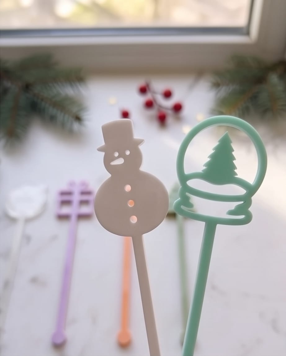 Design Getränkerührer "Pastell Wintermärchen" (6er Set)