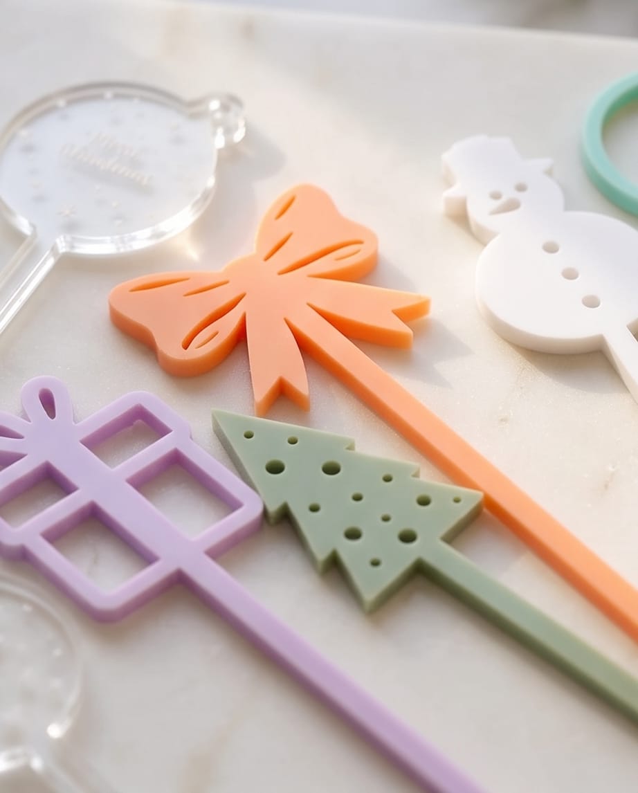 Design Getränkerührer "Pastell Wintermärchen" (6er Set)