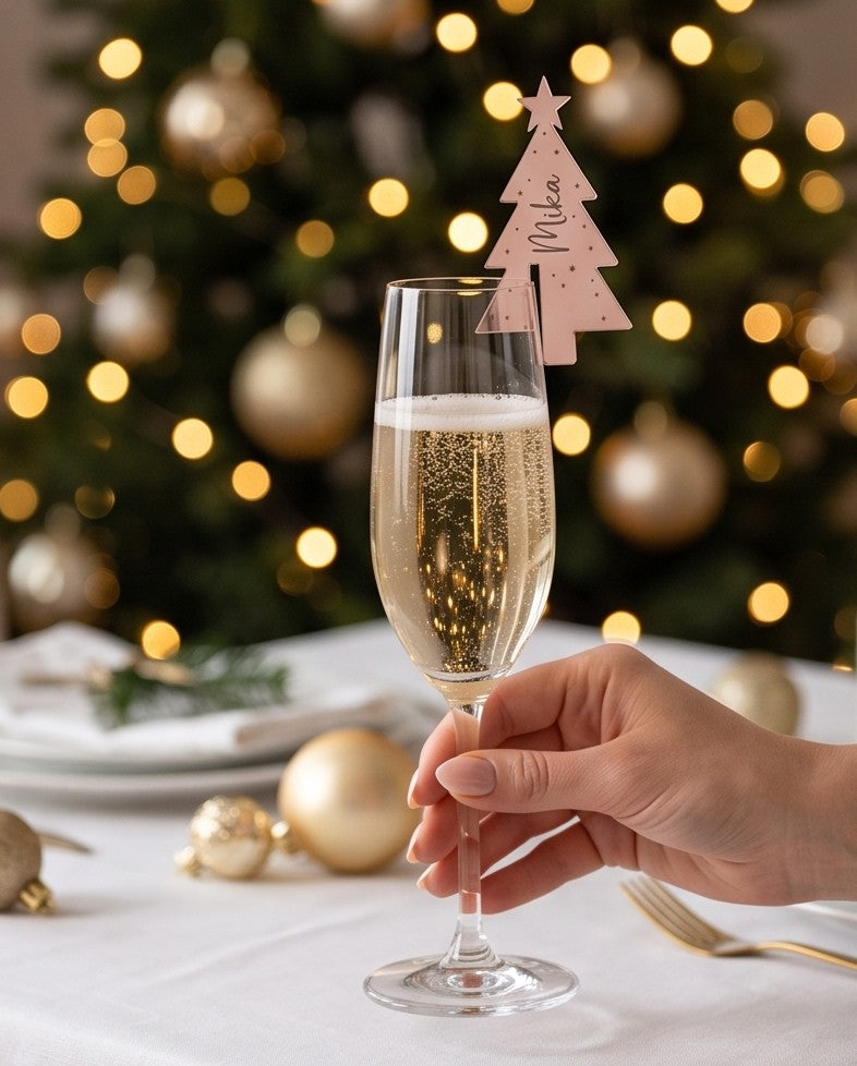 Personalisierte Glasanhänger "Tannenbaum"