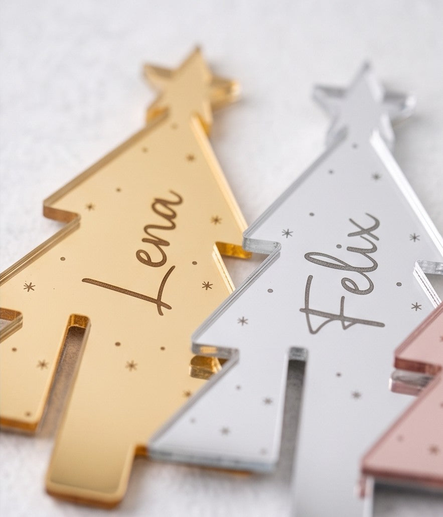 Personalisierte Glasanhänger "Tannenbaum"