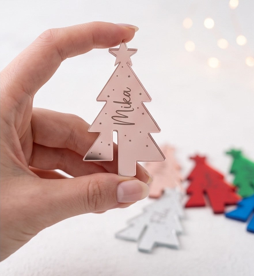 Personalisierte Glasanhänger "Tannenbaum"