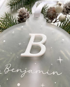 Personalisierter Weihnachtsanhänger mit 3D-Initiale & Name