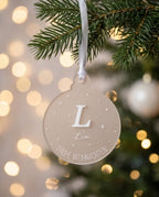 Personalisierter Weihnachtsanhänger mit 3D-Initiale & Name