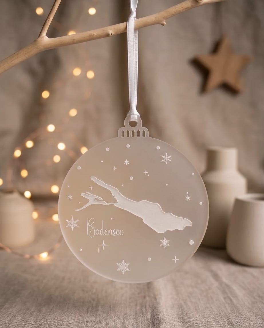 Weihnachtsanhänger "Bodensee Liebe" aus Frost-Acryl