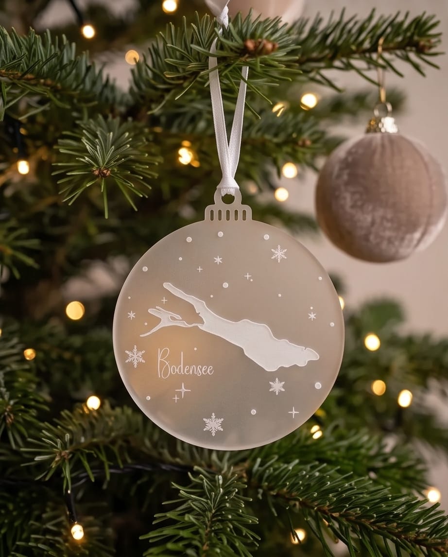 Weihnachtsanhänger "Bodensee Liebe" aus Frost-Acryl