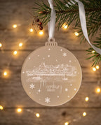 Weihnachtsanhänger "Skyline Meersburg" aus Frost-Acryl