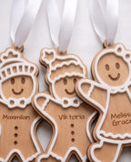 Personalisierter Lebkuchen-Anhänger | Holz & 3D-Acryl | 3 Varianten