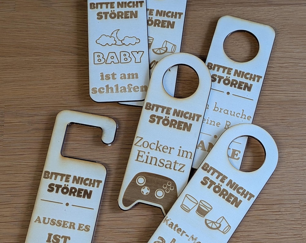Türhänger Holz Spruch, Türanhänger, Bitte nicht stören Schild, Lustiges Geschenk, Home Office & Baby, Gamer